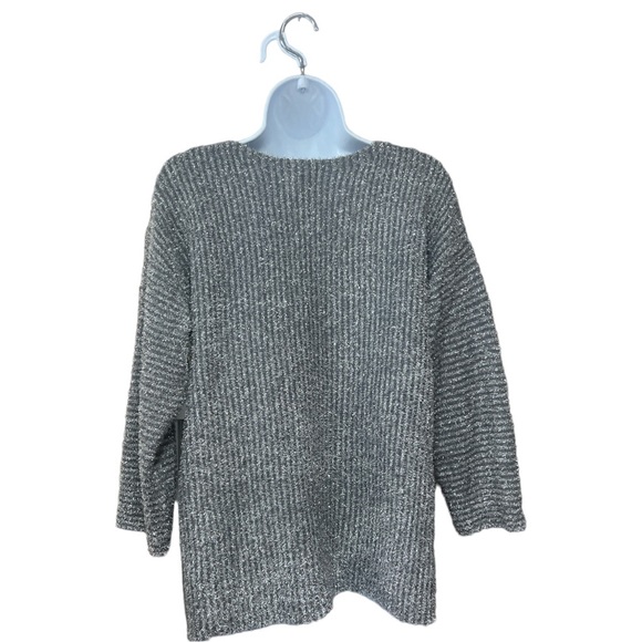 Sz Medium Ruby Rd Grey Silver Sweater NWT - Picture 6 of 8